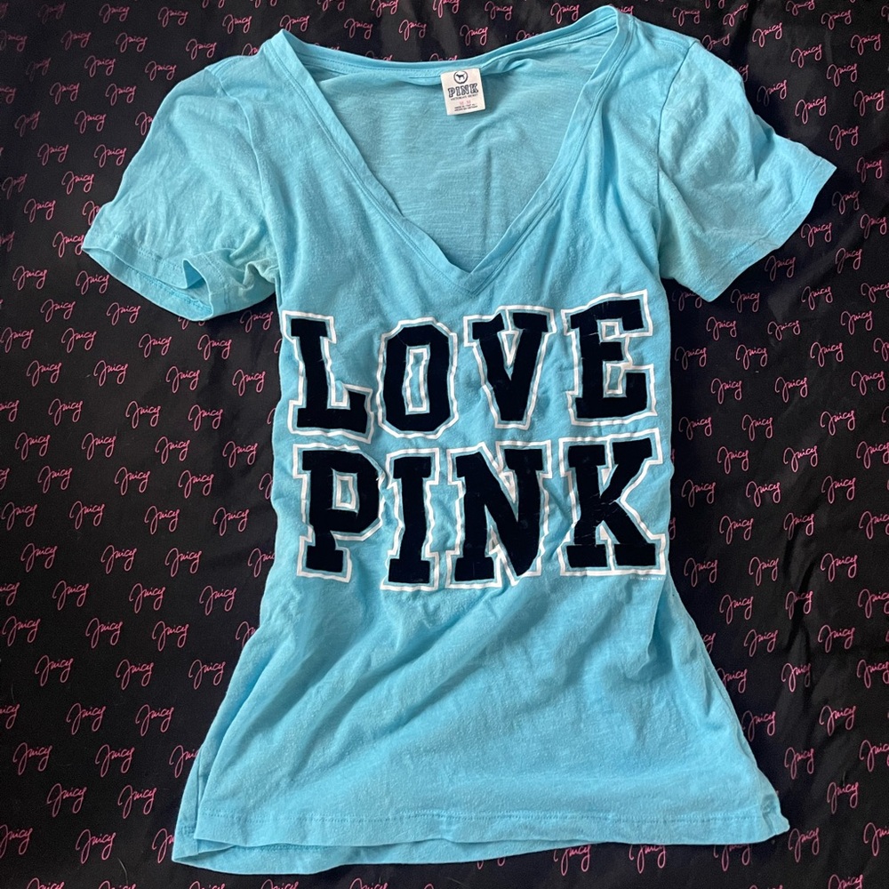 Victoria's Secret Pink Turquoise Tee